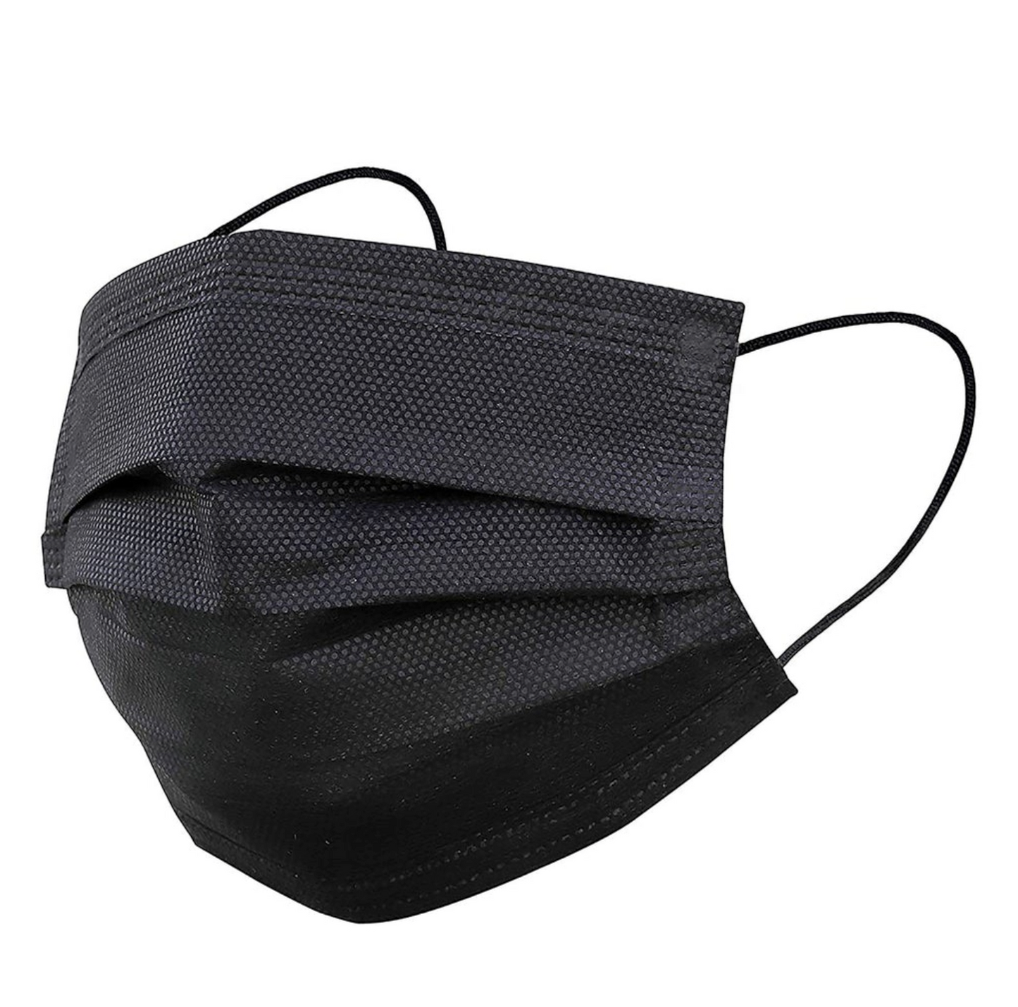 Black - Adult 3-Ply Disposable Face Masks (10-1,000 pack)
