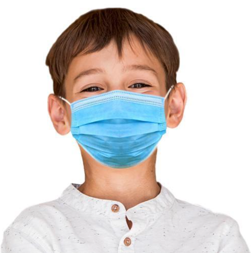 Blue - Kids 3-Ply Disposable Face Mask (10-1,000 pack)